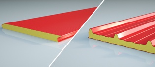 Sandwich panels for roofs and walls