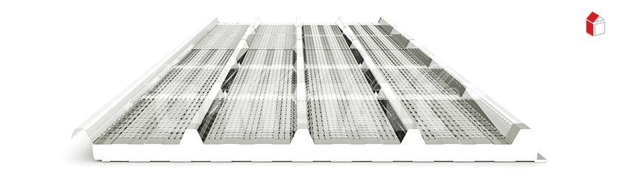O-METALL-Lichtplatte-ISO-Klar-Wabenkernmatrix